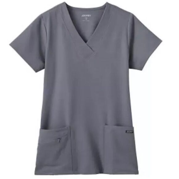 JOCKEY Graphite Grey Scrub Top 2206-1040-Women’s 2X- Lot of 4 - Picture 2 of 5